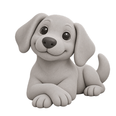 Paws crossed pose illustration